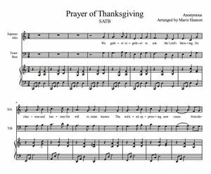 Prayer of Thanksgiving (SATB Choir)
